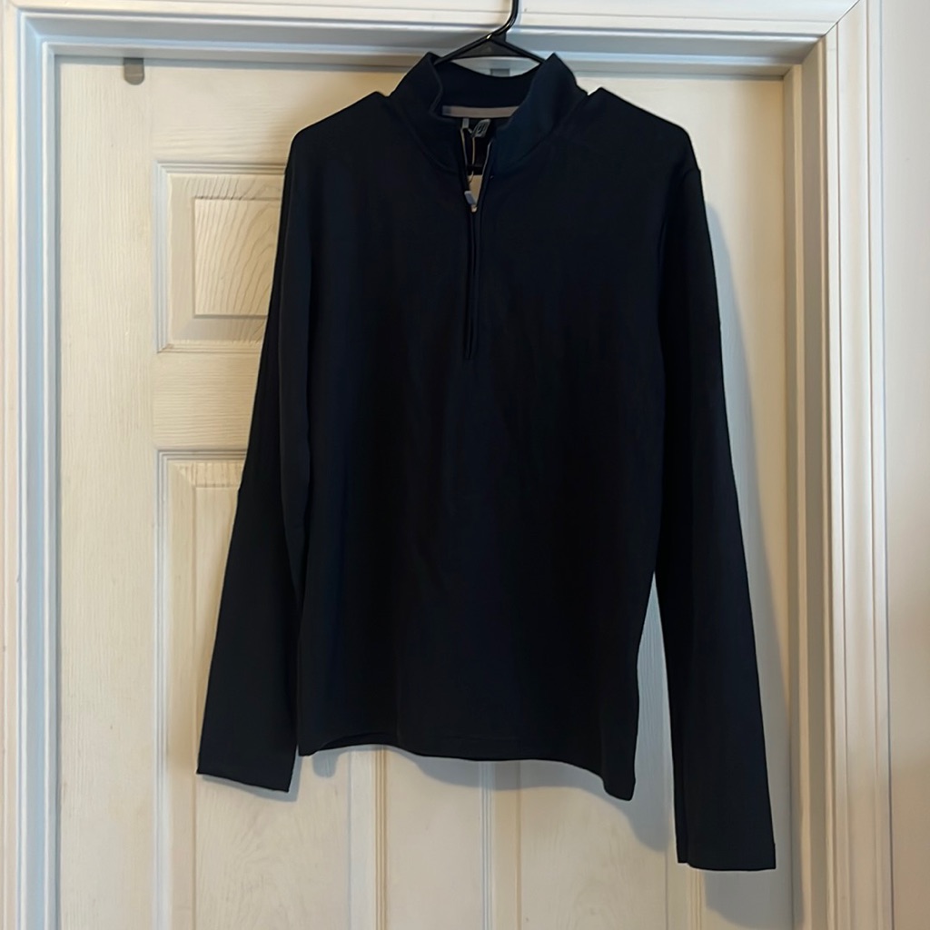 NwtAdidas Primegreen Golf 34 Zip Sweatshirt In Black Melange